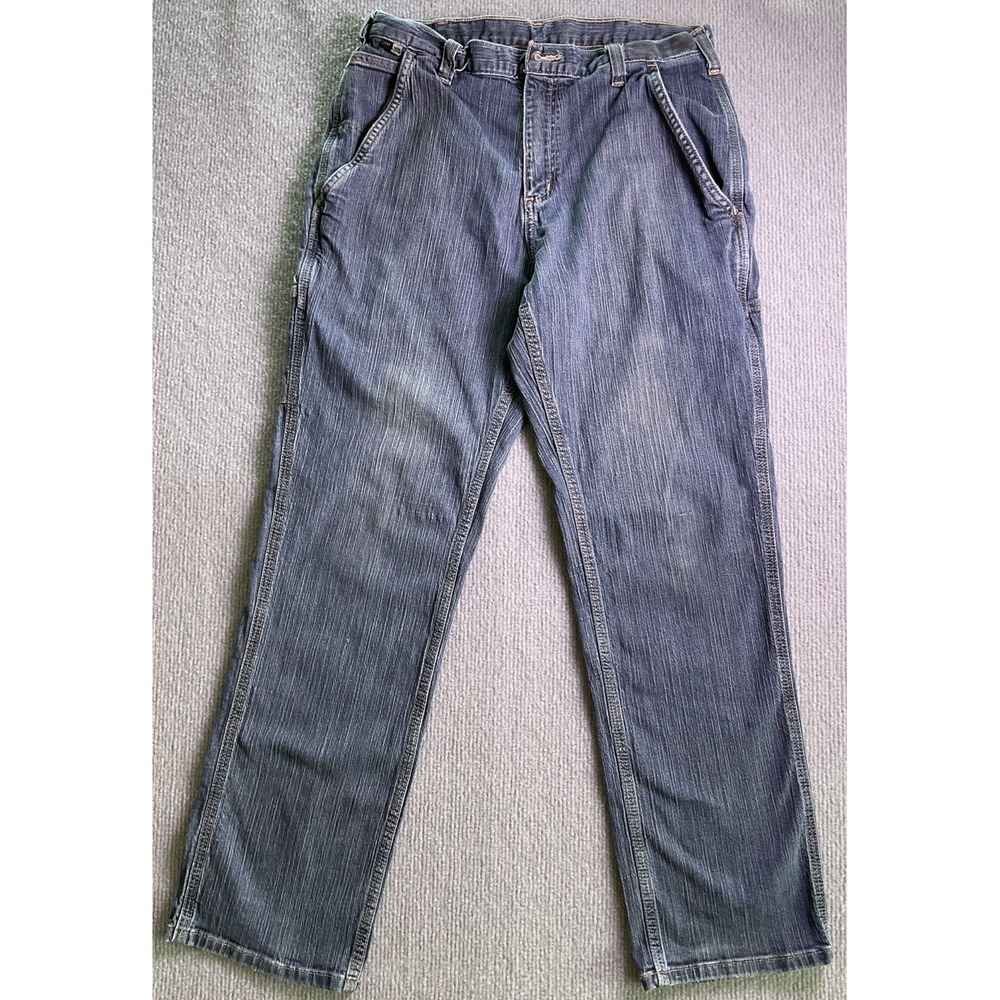 Carhartt FR Jeans Mens 34x32 Blue Relaxed Flame Resistant Denim Workwear Pants